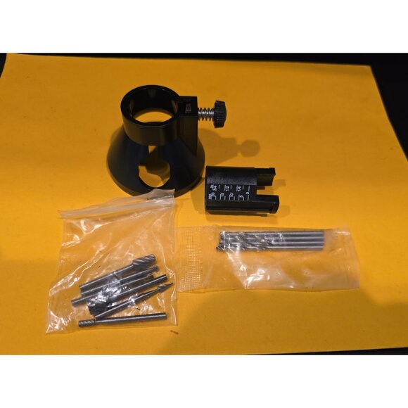 Rotary Tool Cutting Guide Kit with HSS Drill Bit – 11 Piece Set For Dremel - Picture 1 of 3